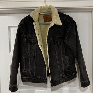 Levi’s Black Denim Sherpa Jacket